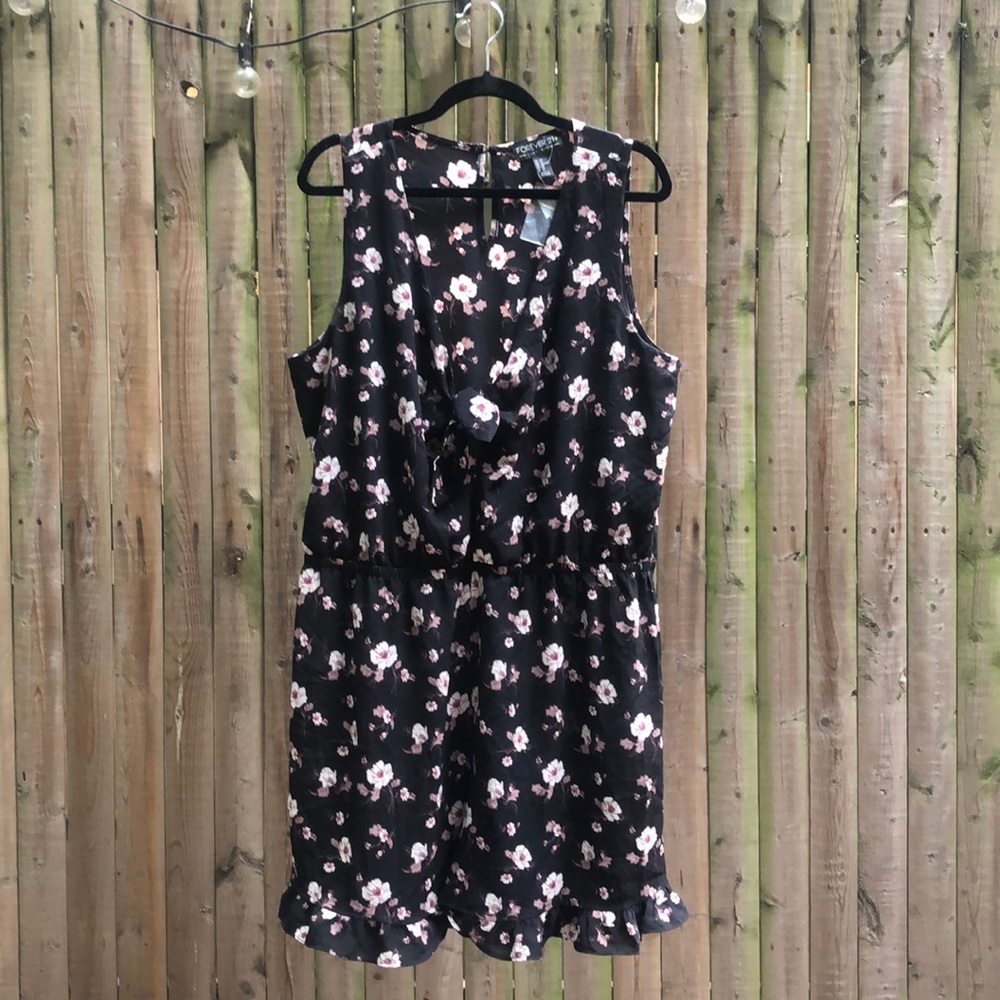 Black Floral Romper